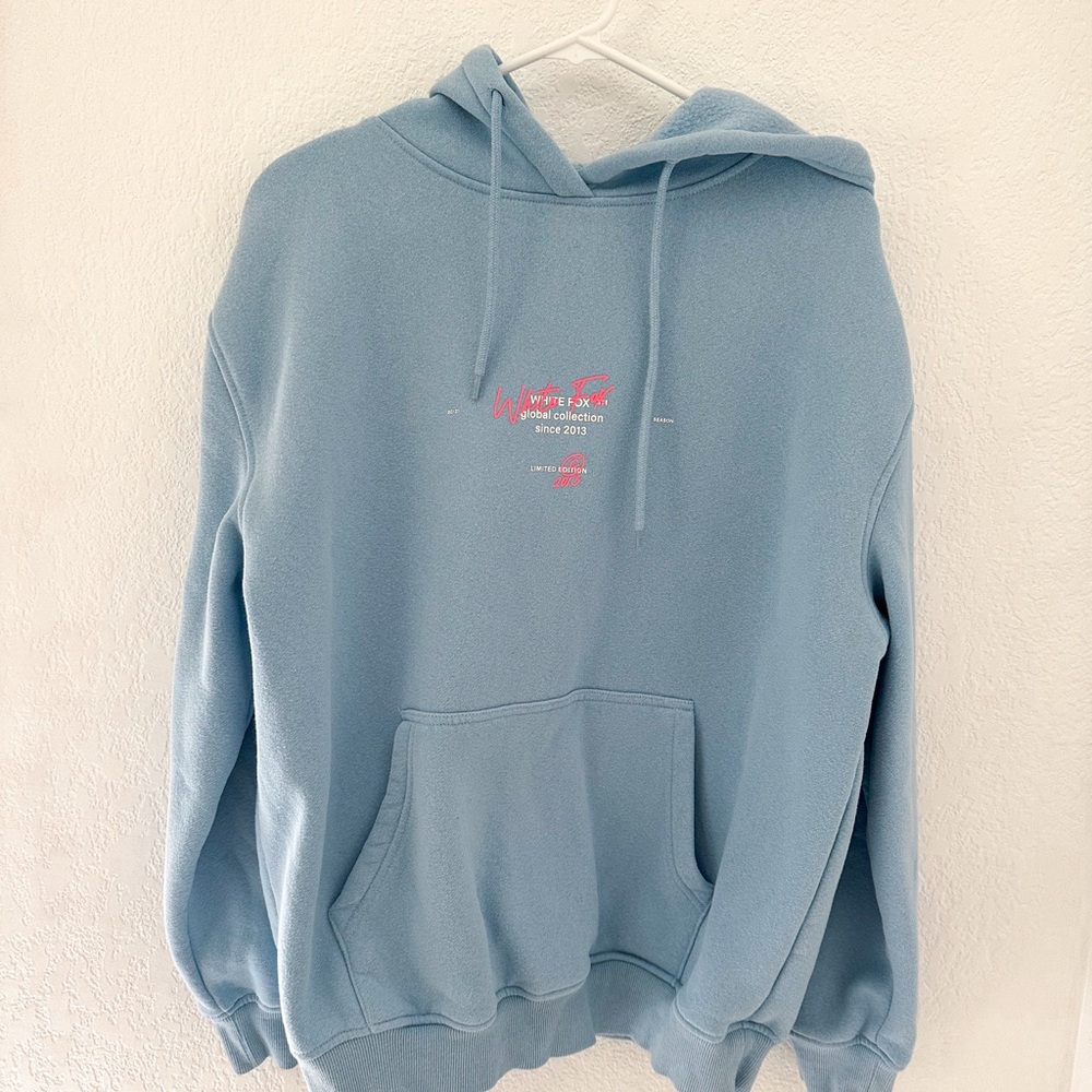 White Fox Boutique Light Blue Hoodie